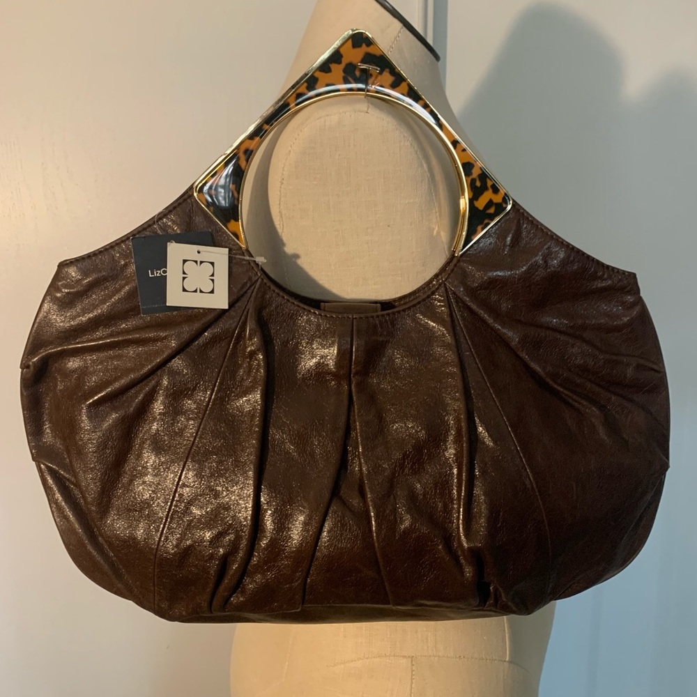Liz Claiborne Vintage Rare Brown Leather Bag